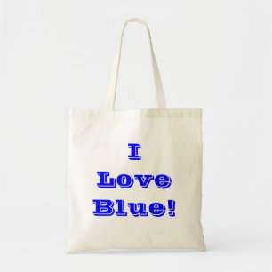 Bolsa Tote Almofada Eu Adoro Azul