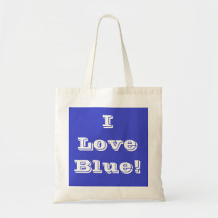Bolsa Tote Almofada Eu Adoro Azul