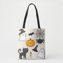 Bolsa Tote Almofada fofa com desenho Happy Halloween