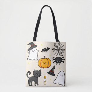 Bolsa Tote Almofada fofa com desenho Happy Halloween