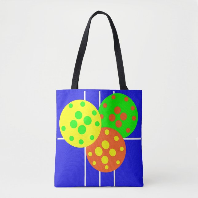 Bolsa Tote Almôndegas de cor clara. (Frente)