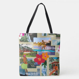 Bolsa Tote Aloha cartão havaiano do vintage do paraíso