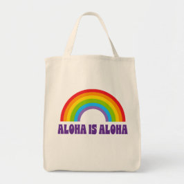 Bolsa Tote Aloha É Aloha Orgulho Arco-íris Havaí