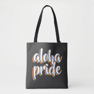 Bolsa Tote Aloha É Aloha Orgulho Arco-íris Havaí