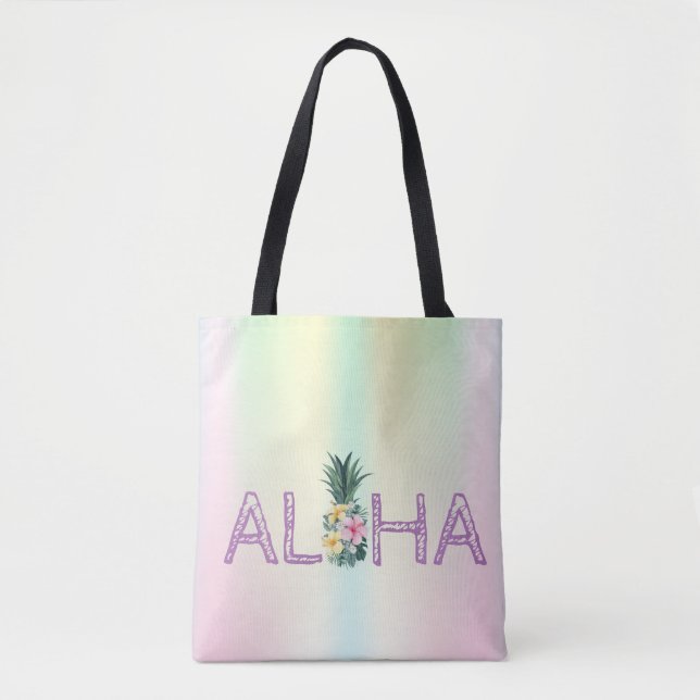 Bolsa Tote Aloha Havaiana, Alucinadores Adoráveis Coloridos (Frente)