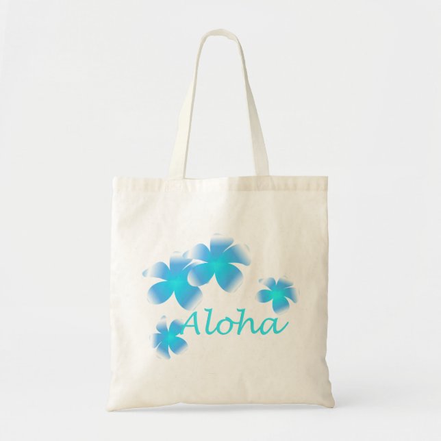 Bolsa Tote Aloha havaiana Flor Tropical Aqua Tote Bag (Frente)