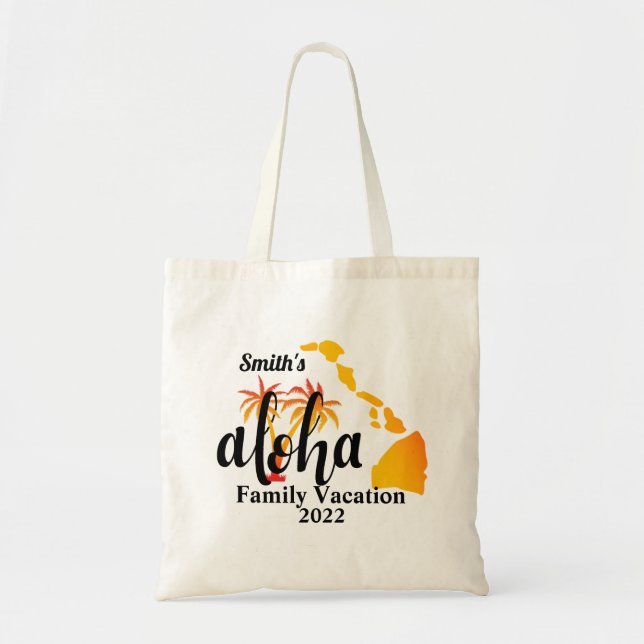 Bolsa Tote Aloha Hawaii Family Group Matching Vacation 2022 (Frente)