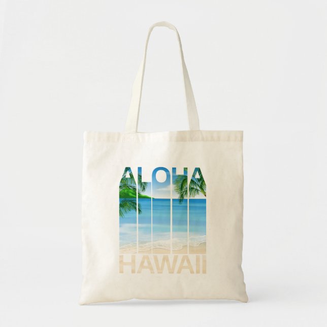 Bolsa Tote Aloha Hawaii Islands Tropical Beach (Frente)