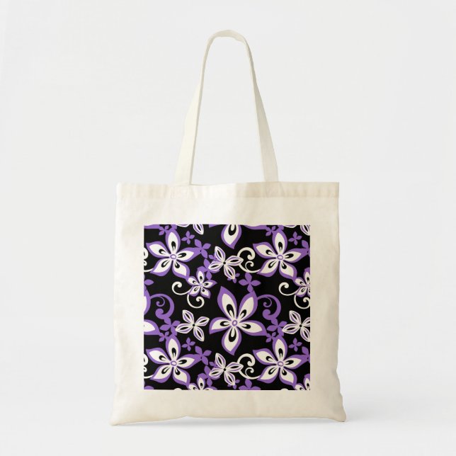 BOLSA TOTE ALOHA HAWAII (PRETO/PURPLE) (Frente)