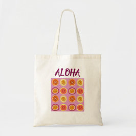 Bolsa Tote Aloha Hawaiian Retro Fruit Pink