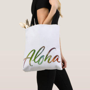 Bolsa Tote Aloha - Letra Tropical - Natureza Hawai'i Hawai