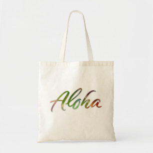 Bolsa Tote Aloha - Letra Tropical - Natureza Hawai'i Hawai