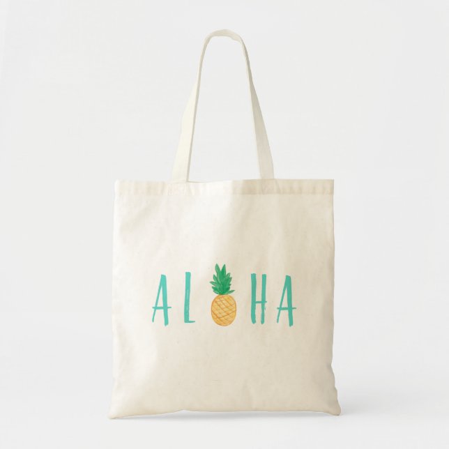 Bolsa Tote Aloha Pineapple Tropical Topical Bag (Frente)