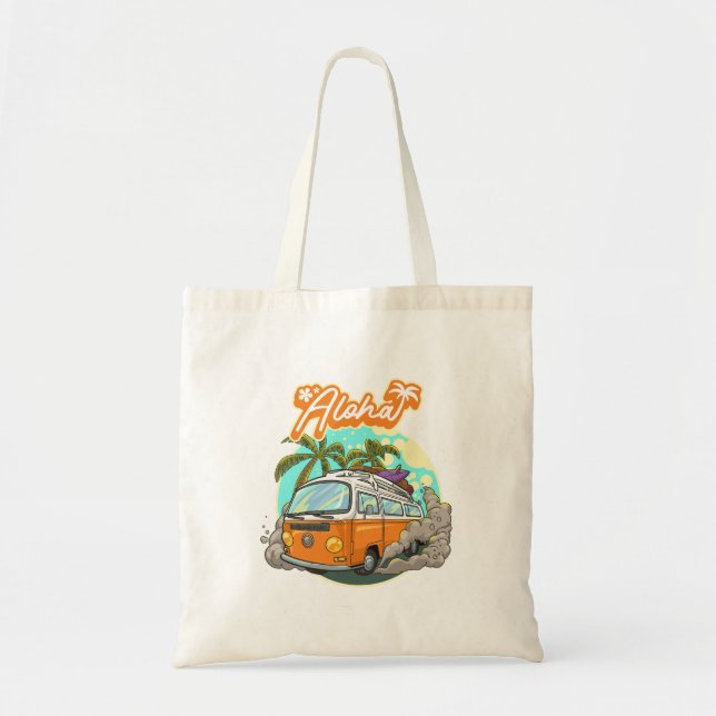 Bolsa Tote Aloha Retro Surf Van (Frente)