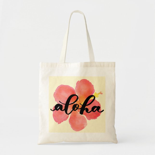 Bolsa Tote Aloha saco de HibiscusTote (Frente)