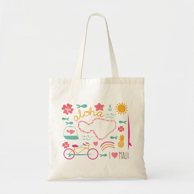 Bolsa Tote "Aloha saco de Maui" (Frente)