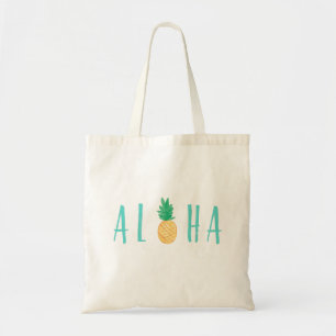 Bolsa Tote Aloha sacola tropical do abacaxi