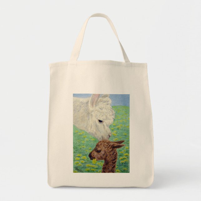 Bolsa Tote Alpaca & Cria Tote Bag - Alpaca Kiss (Frente)