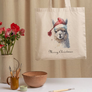 Bolsa Tote Alpaca de Natal, personalizável