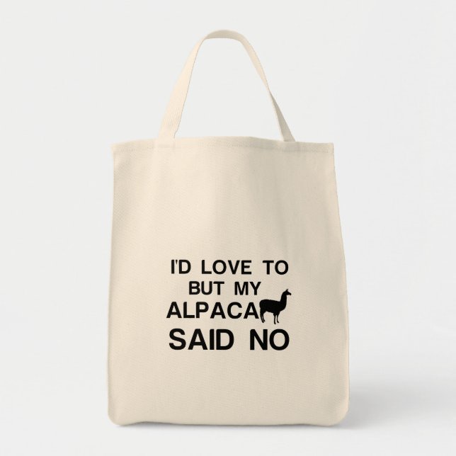 BOLSA TOTE ALPACA DISSE NÃO (Frente)