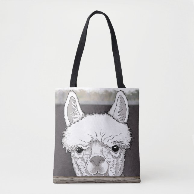 Bolsa Tote Alpaca Portrait (Frente)