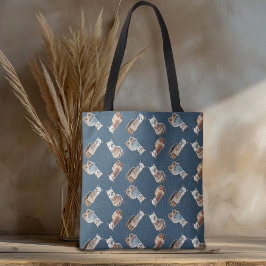 Bolsa Tote Alpacas em Suéteres Padrão de Tricô