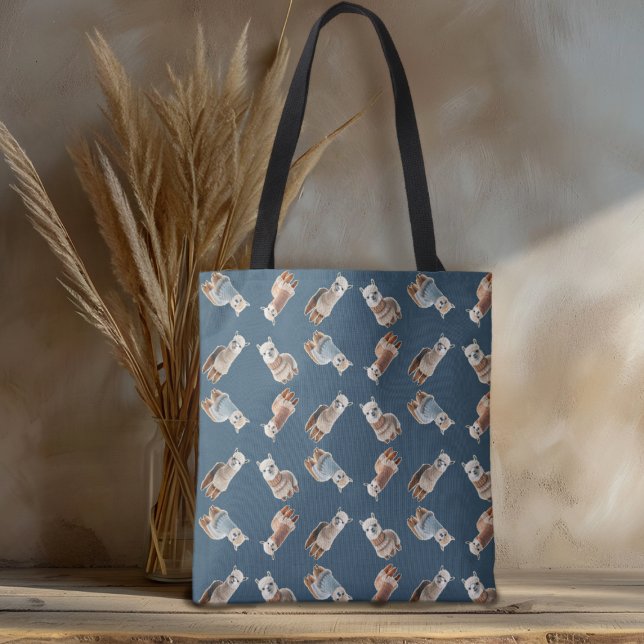 Bolsa Tote Alpacas in Sweaters Pattern Knitting (Criador carregado)