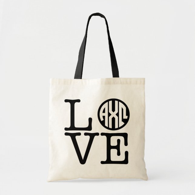 Bolsa Tote Alpha Chi Omega | Amor (Frente)