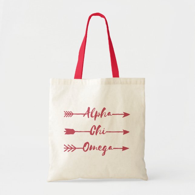 Bolsa Tote Alpha Chi Omega | Flechas (Frente)