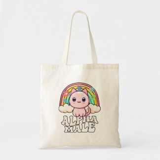 Bolsa Tote Alpha Malho Cat Kitten Rainbow