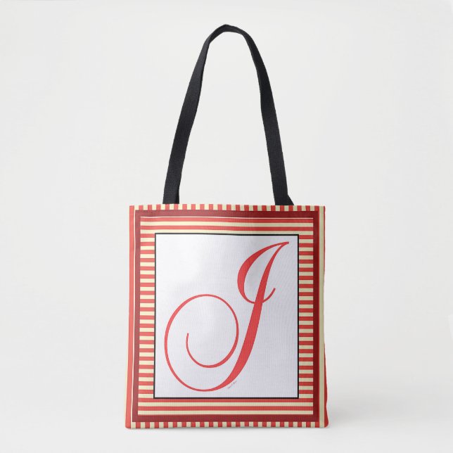 BOLSA TOTE ALPHABET J MONOGRAM INICIAL (Frente)