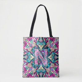 Bolsa Tote Alphabet N mandala