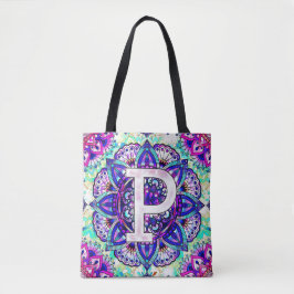 Bolsa Tote Alphabet P mandala