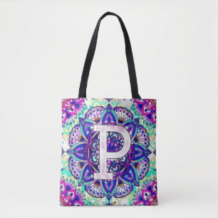 Bolsa Tote Alphabet P mandala