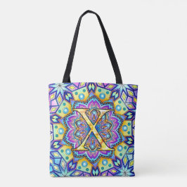 Bolsa Tote Alphabet X mandala