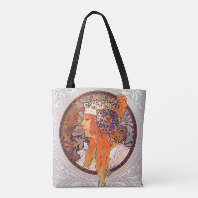 Bolsa Tote Alphonse Mucha (Verso)