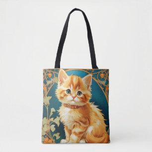 Bolsa Tote Alphonse Mucha Art Nouveau Cat