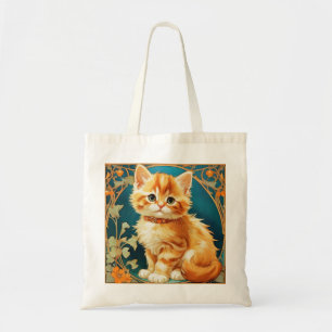 Bolsa Tote Alphonse Mucha Art Nouveau Cat