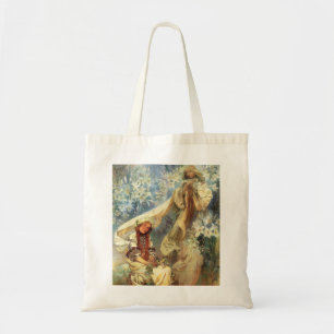 Bolsa Tote Alphonse Mucha Madonna da sacola dos lírios