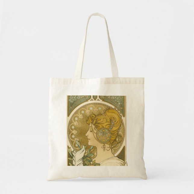 Bolsa Tote Alphonse Mucha's La Plume (Frente)