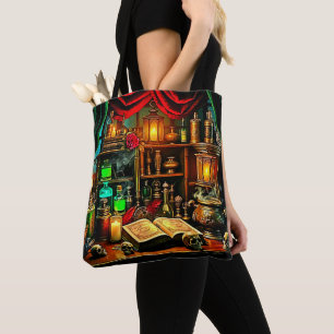 Bolsa Tote Altar de Bruxa Design de Infusão Mística Noturna