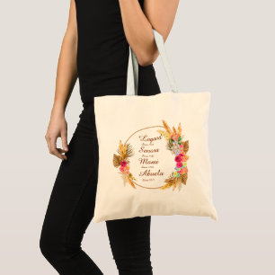 Bolsa Tote Alterar QUALQUER Nome Data Legenda Senora Mami Abu