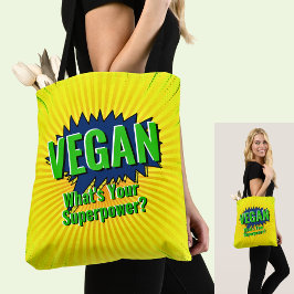 Bolsa Tote Alterar Texto Vege Seu Texto De Estilo De Comic De