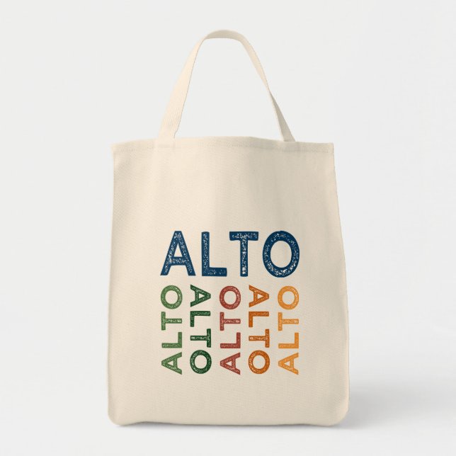 Bolsa Tote Alto Colorido (Frente)