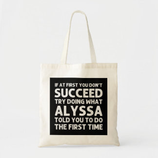 Bolsa Tote ALYSSA Name Personalized Birthday Funny Christmas