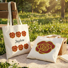 Bolsa Tote Ama-te Rosa Vermelha