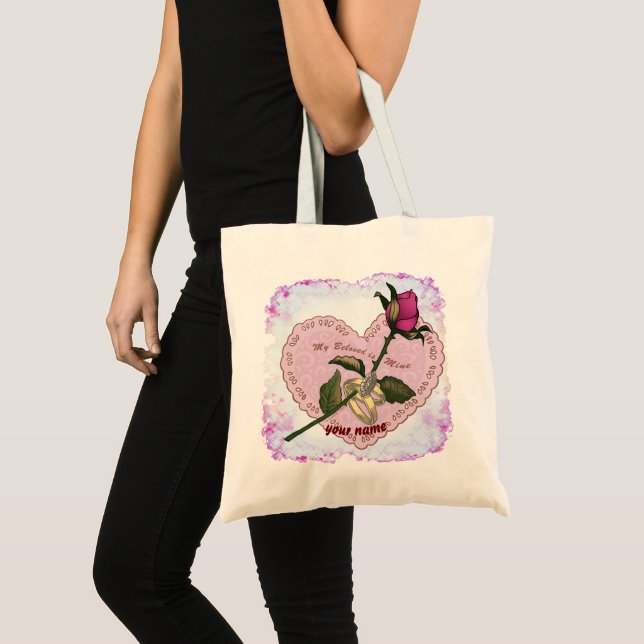 Bolsa Tote Amado saco de Rosa de mina (Frente (produto))