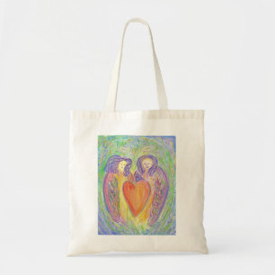 Bolsa Tote Amando o Coração Guardian Angel Art Tote Bag