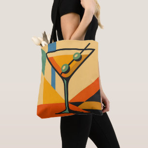 Bolsa Tote Amanhecer Bauhaus Martini Moderno de Meados do Séc