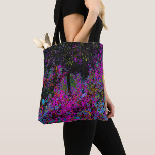 Bolsa Tote Amanhecer Psicotrópico de Jardim Rosa Quente e Pre
